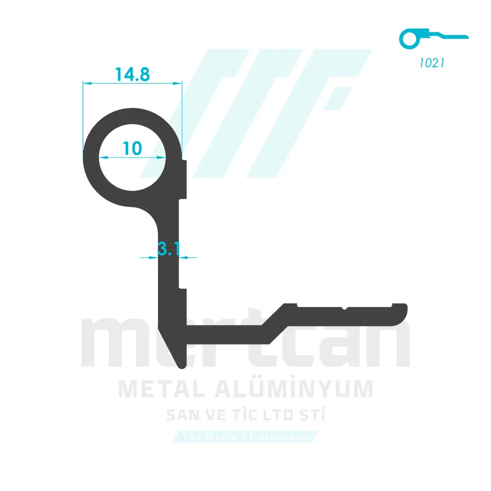Aldoks Flat Hinge Profile - Sash
