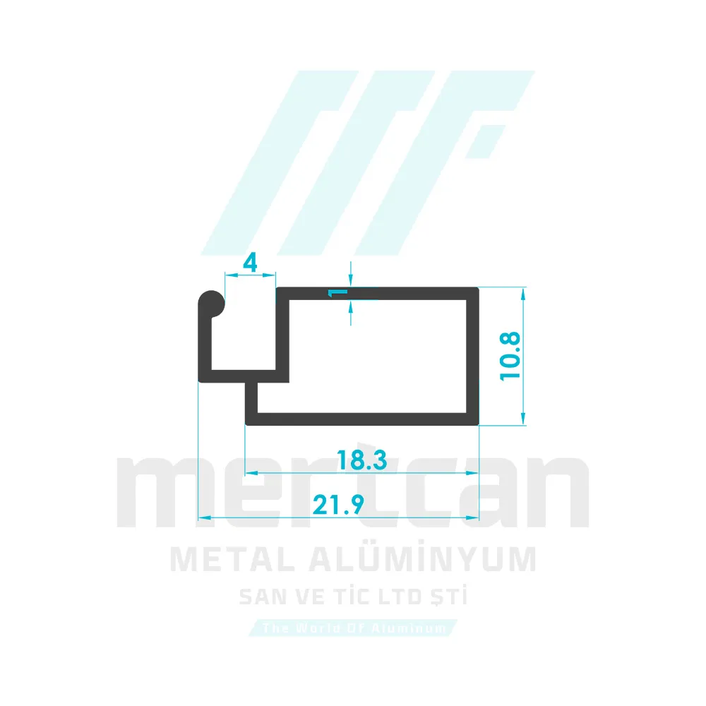 10x20 Mini Hinged Fly Screen Profile (1mm)
