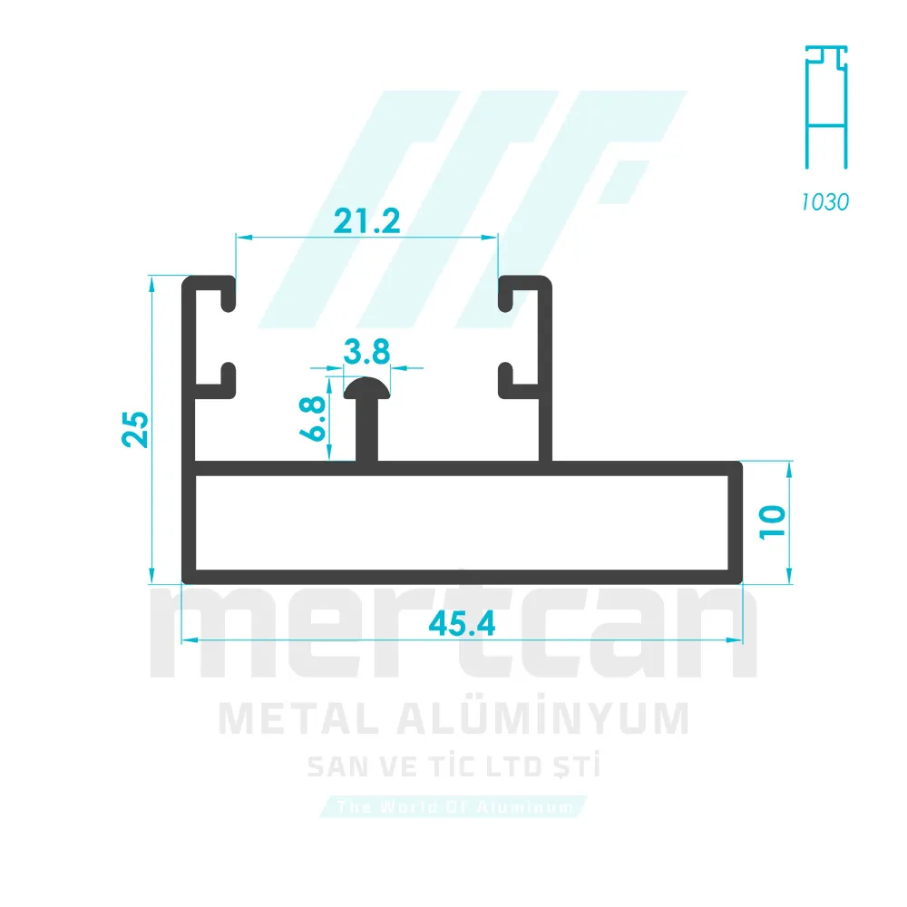 Sliding Fly Screen Frame Profile
