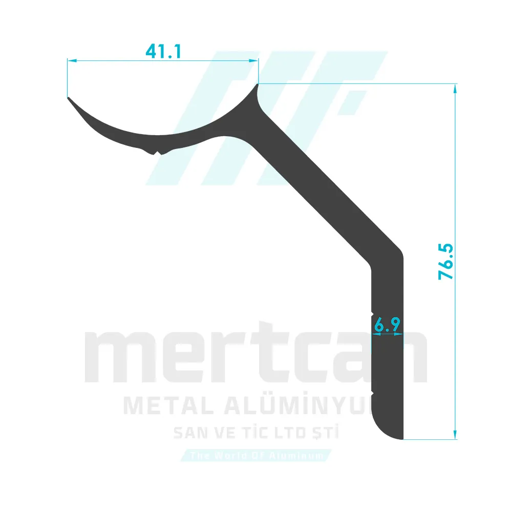 50mm Angled L Connection Profile