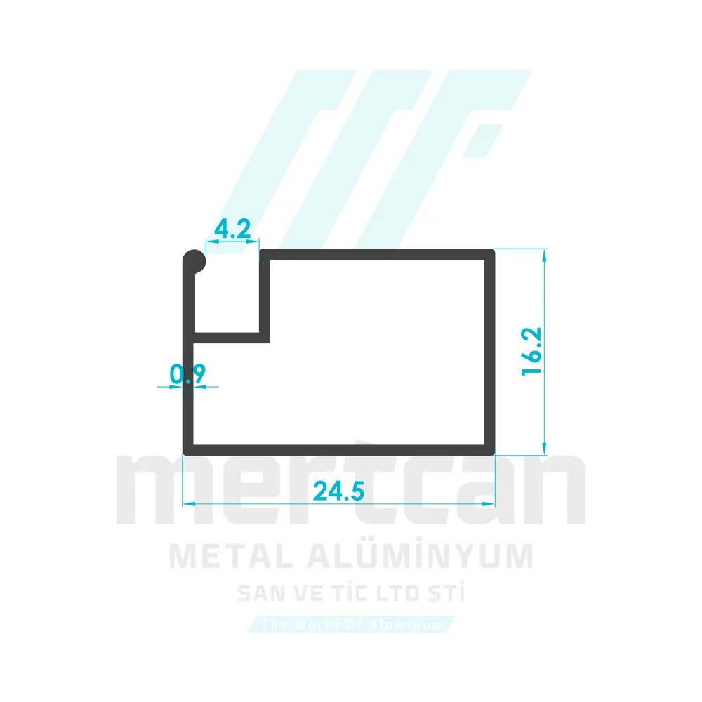 17x25 Hinged Fly Screen Profile (0.85mm)