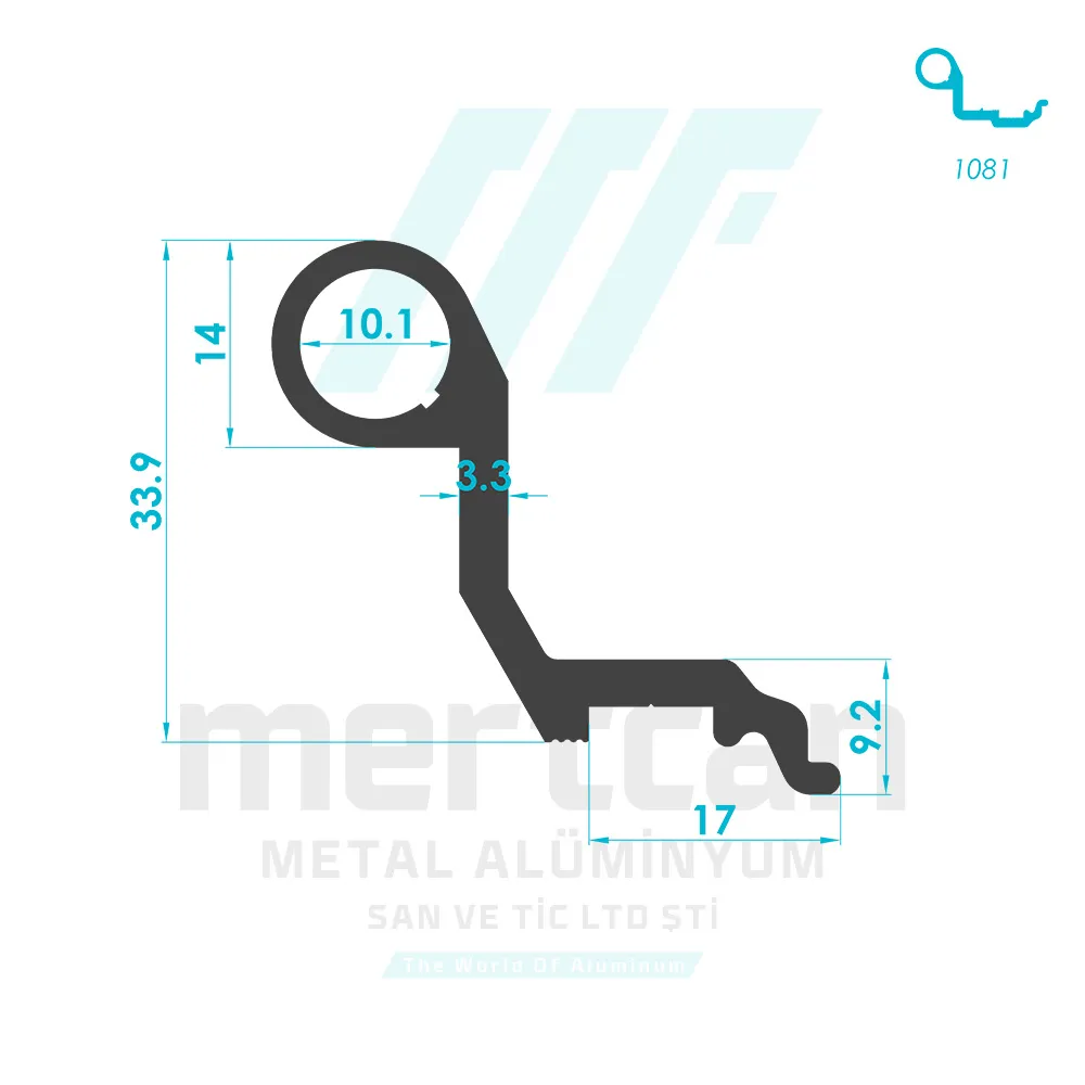 Miscellaneous Hinge Profile - 1082