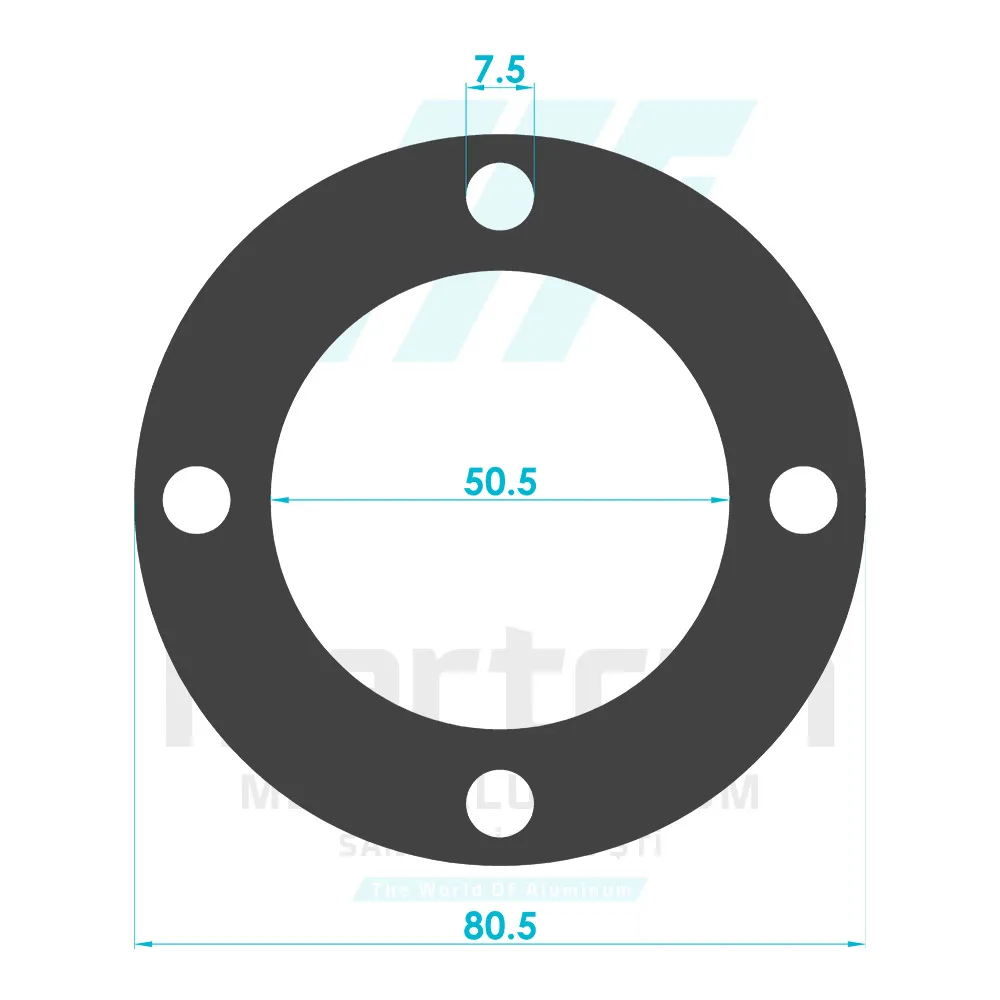 50mm External Hole Wall Flange Profile