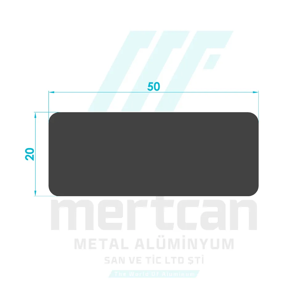 20x50 Recessed Square Akbank Handle Apparatus Profile