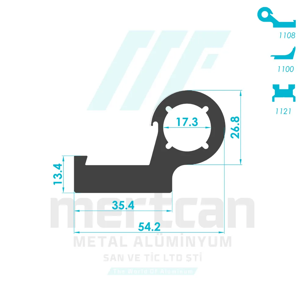 C60 Oval Cleat Hinge Profile - Frame