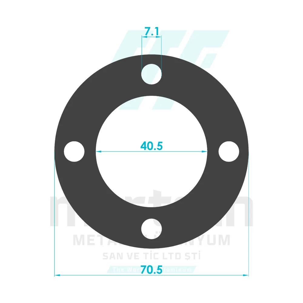 40mm External Hole Wall Flange Profile