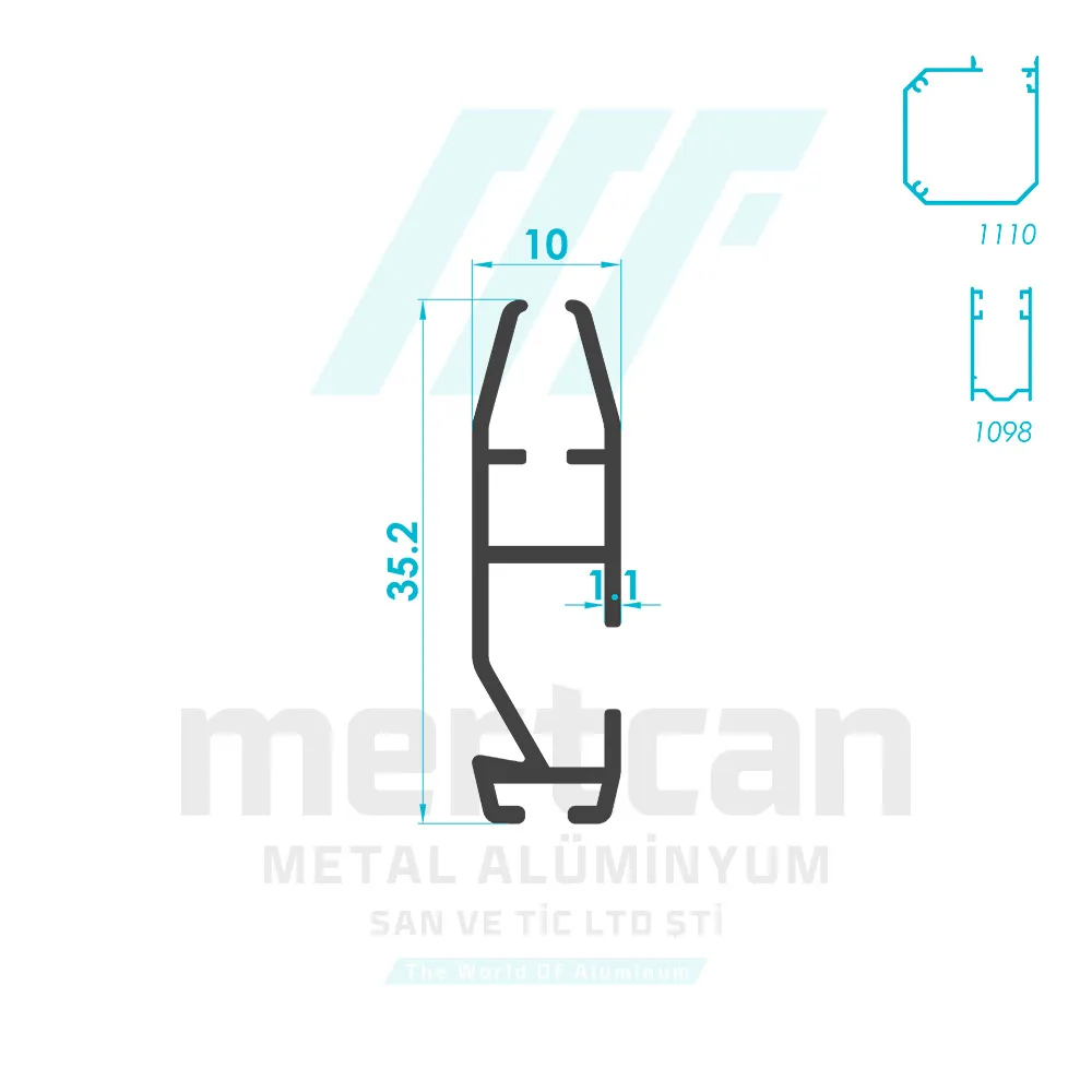 Roller Fly Screen Slat Profile