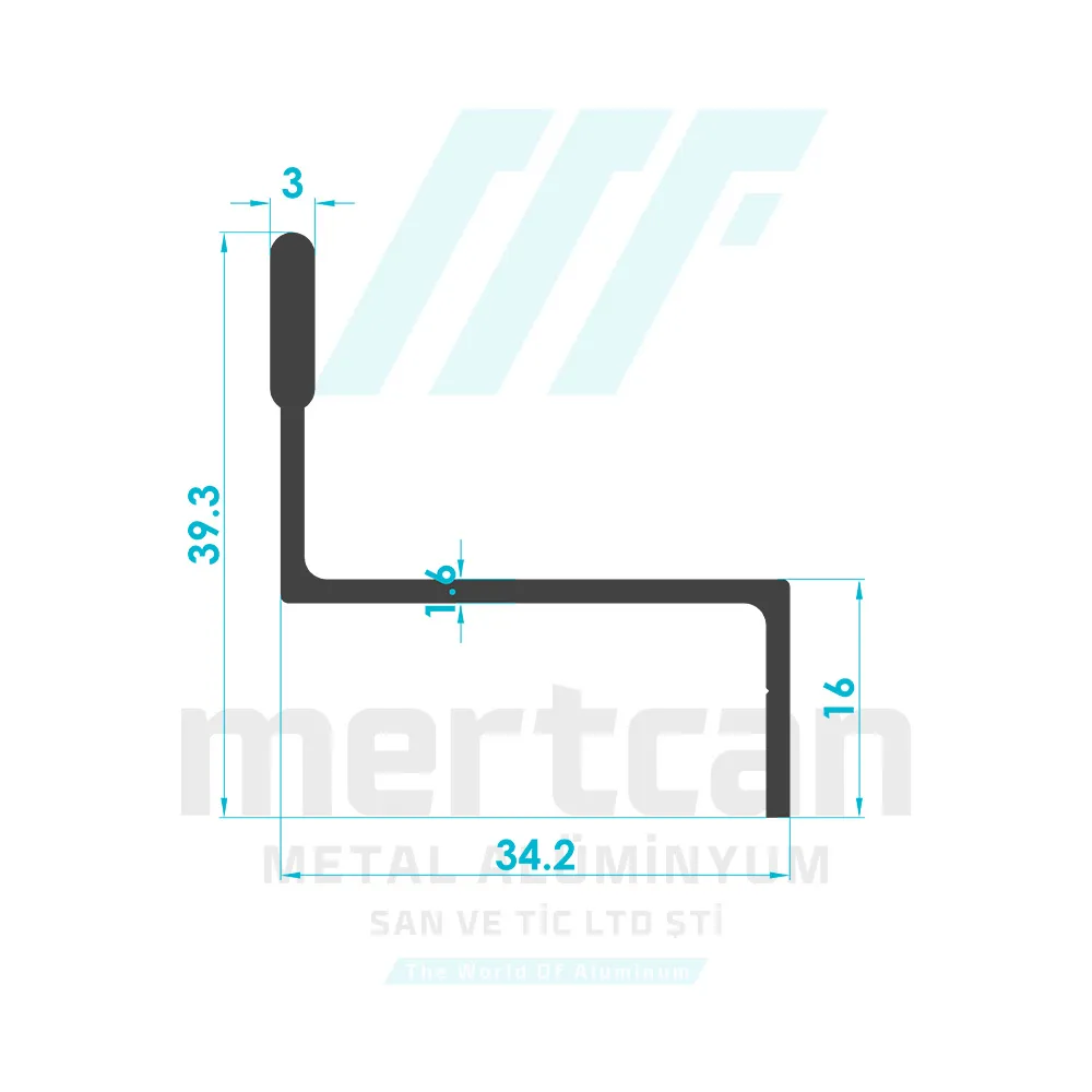 Sliding Fly Screen Z Rail Profile
