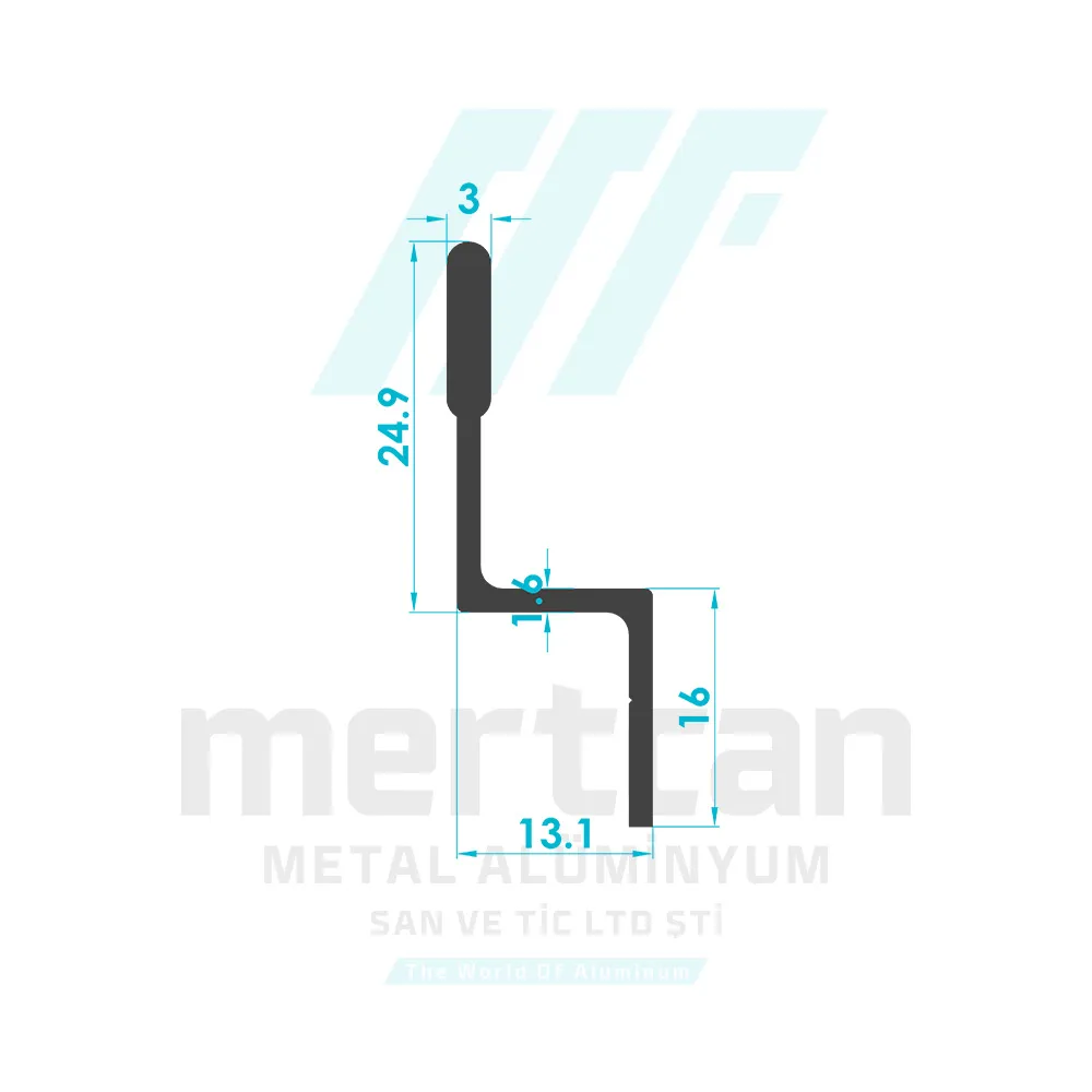 Sliding Fly Screen Z Rail Profile