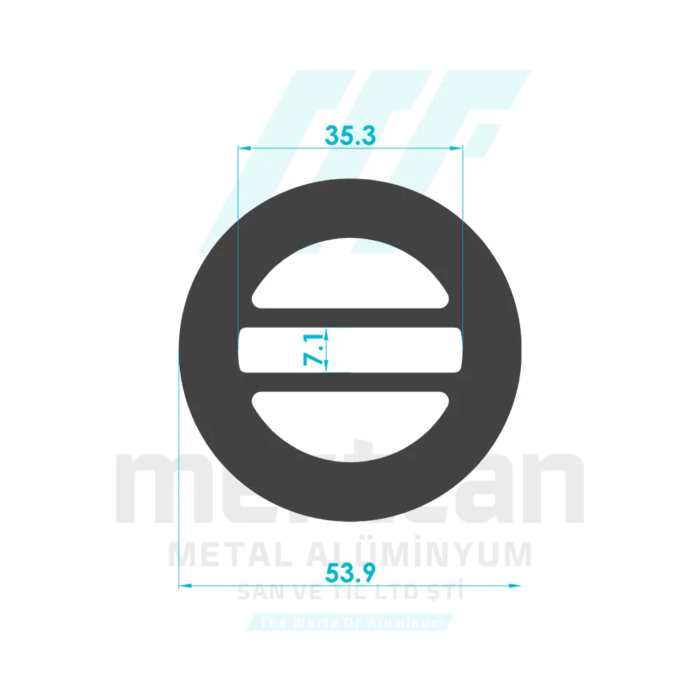 35mm Internal Hole Wall Flange - Knob Connection