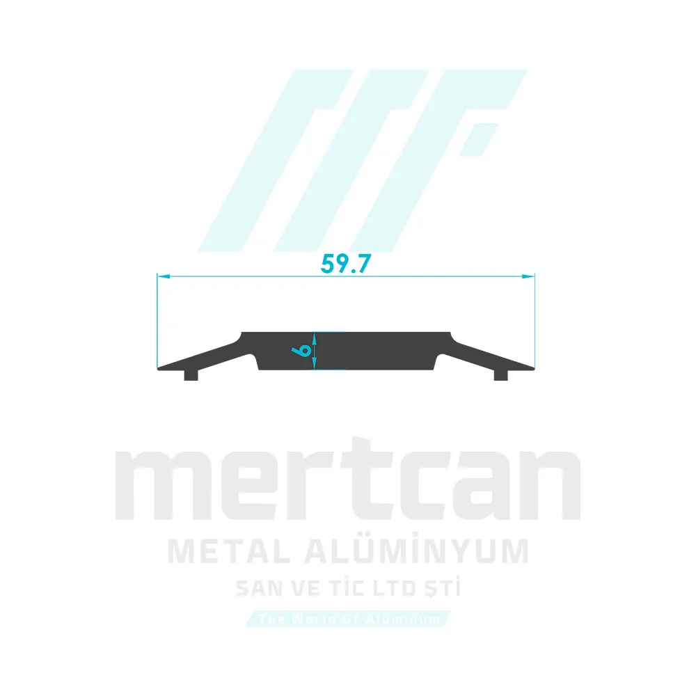 Double Sided Spring Door Hinge C60 Adapter Profile (Cowboy Hinge)