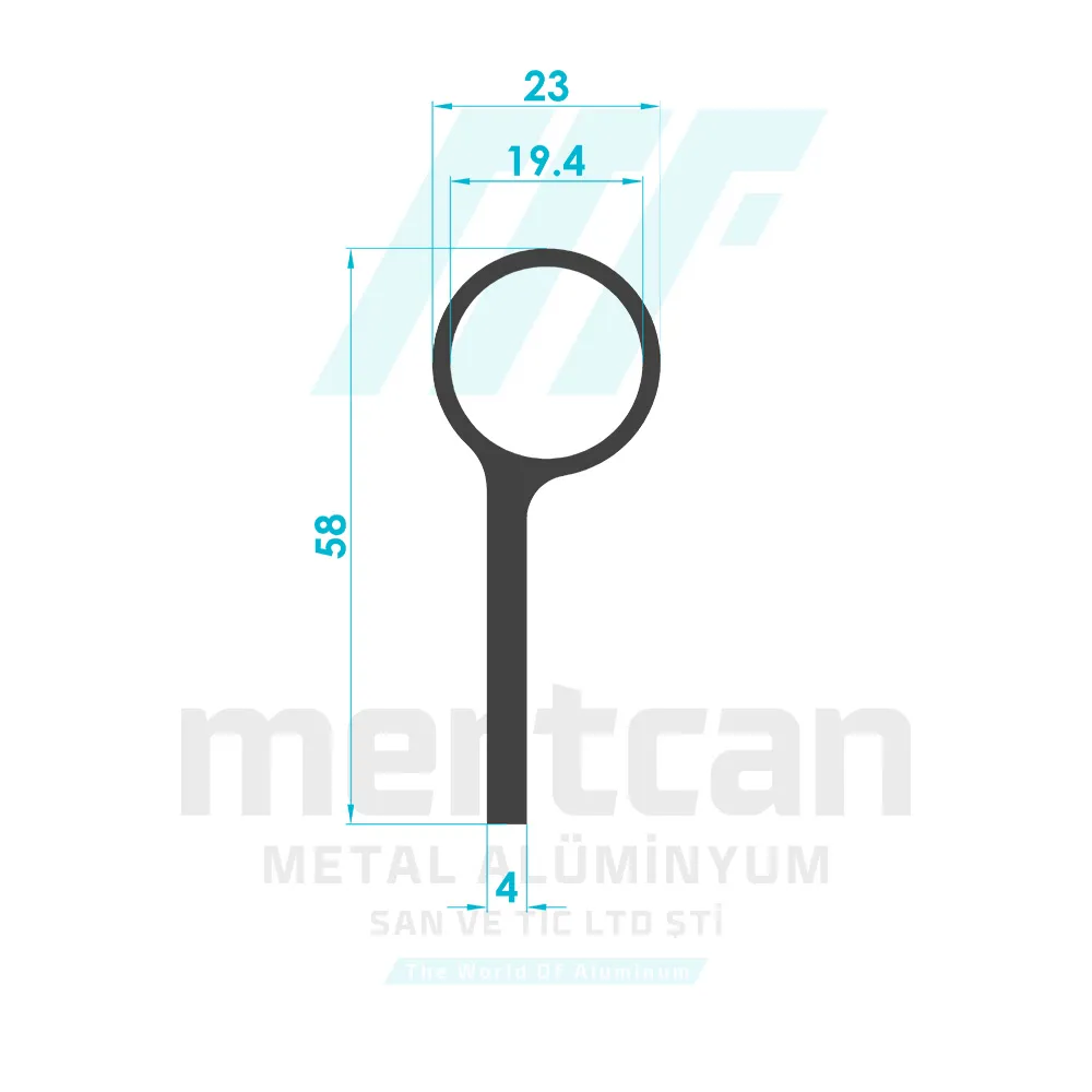 Double Sided Spring Door Hinge Profile - Wing (Cowboy Hinge) 1-B
