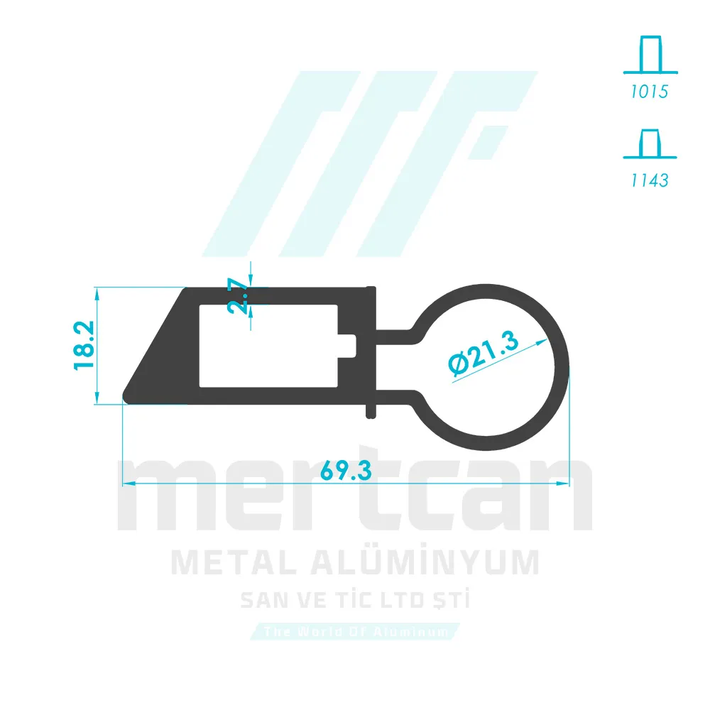Transom Snap Latch Tongue Profile