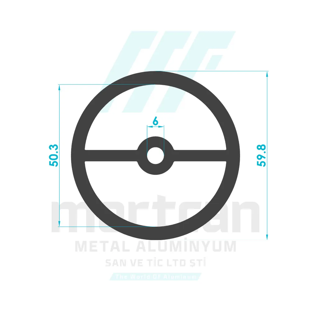 50mm Internal Hole Wall Flange Profile