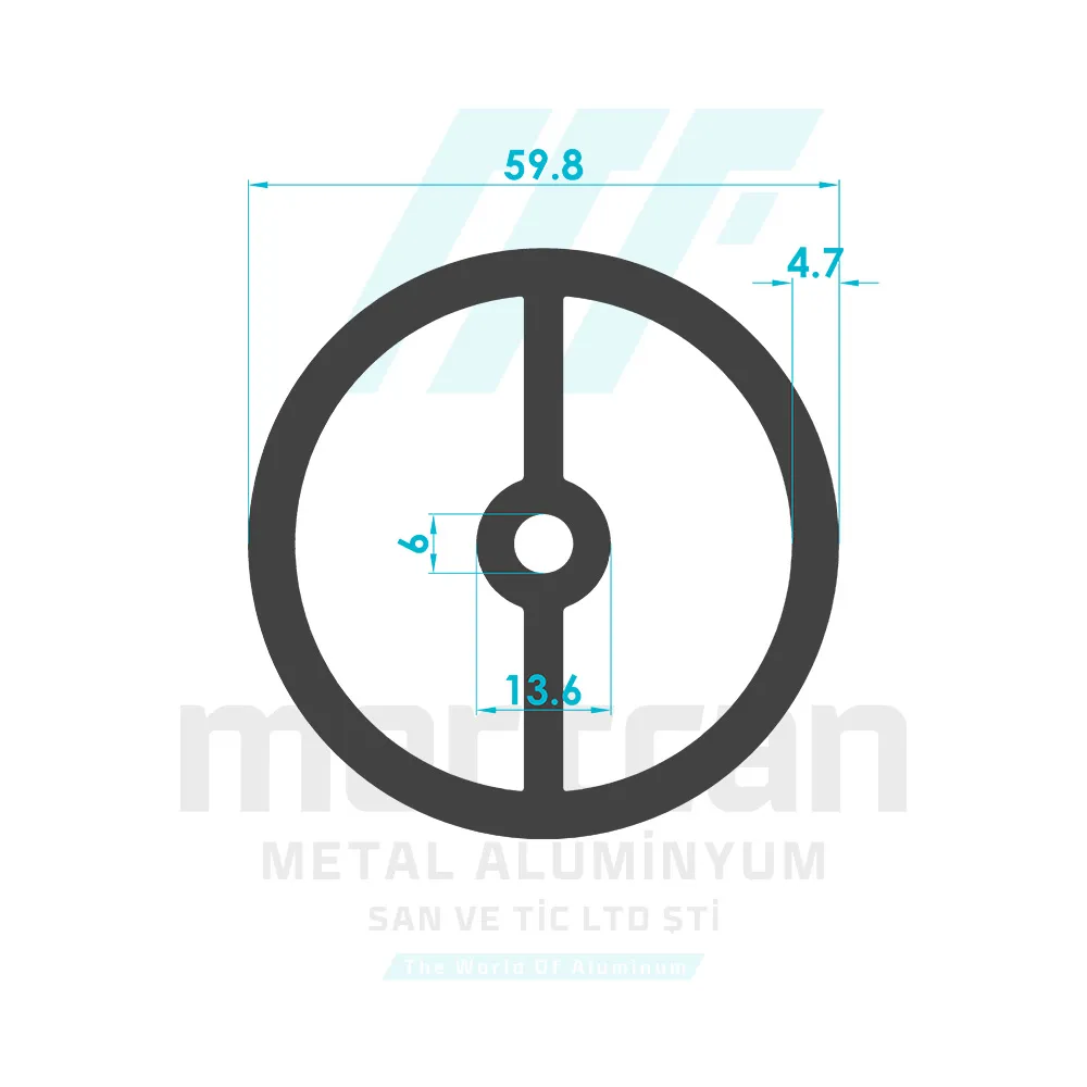 Ø 60 Round Furniture Leg/Foot Profile