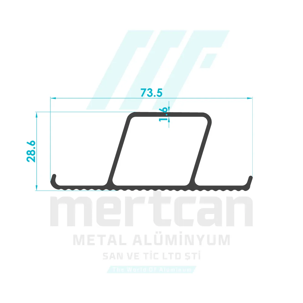 Aluminum Angled Ladder Step Profile