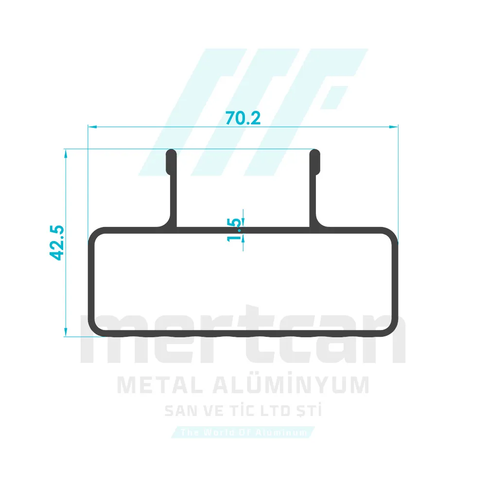 Aluminum Ladder Side Rail Profile