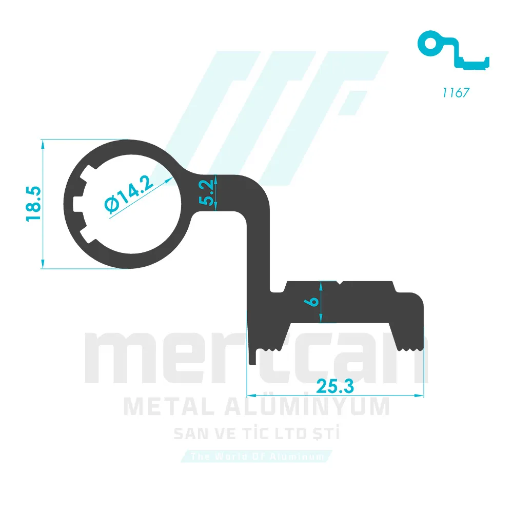 Door Hinge Profile - Sash - Asaş Compatible