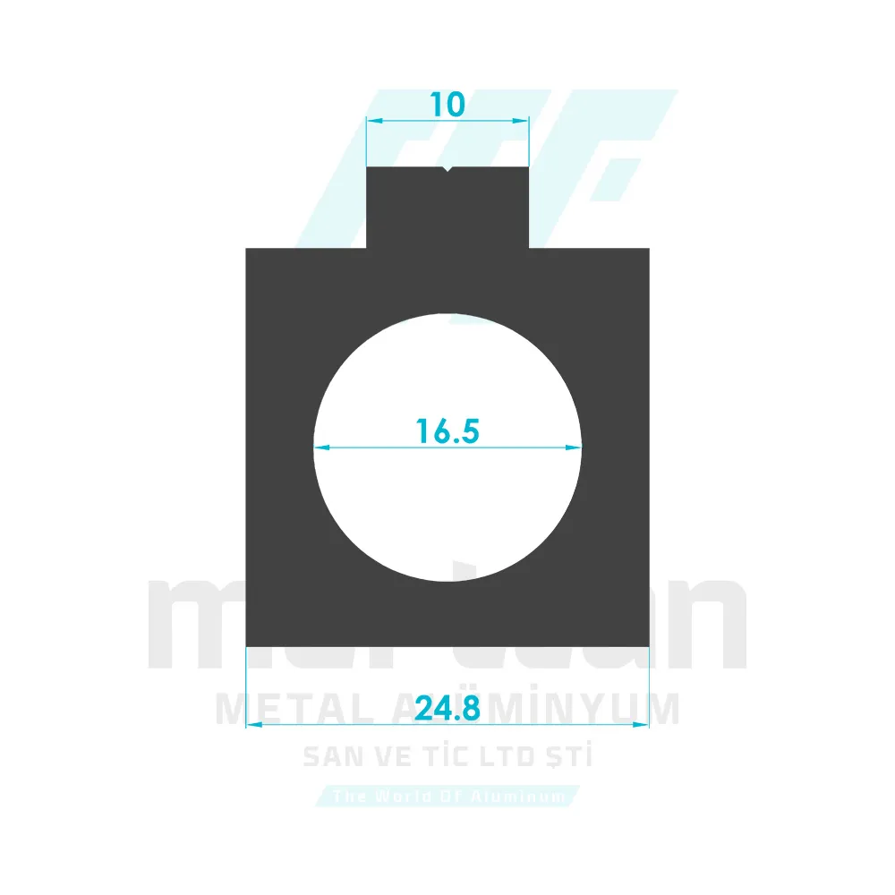 16mm Channeled Safety Bar Holder Profile