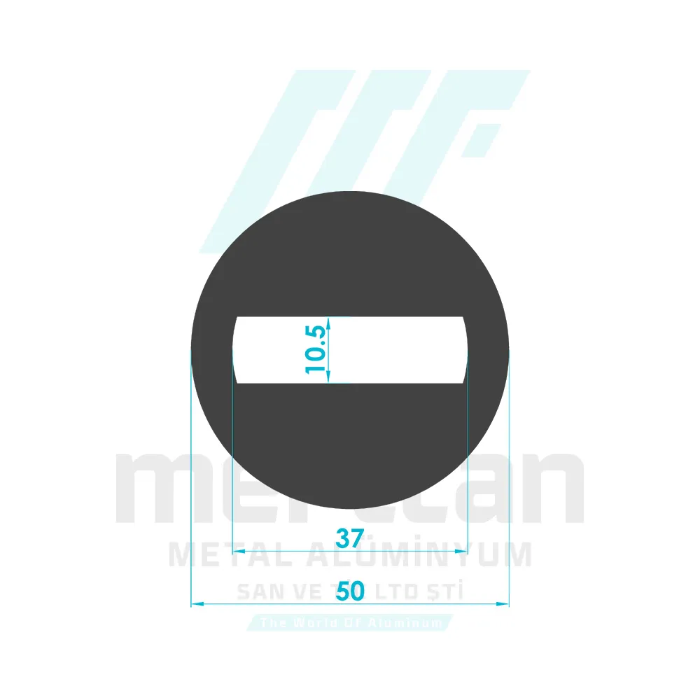 50mm Movable Joint Profile (Slotted Cap)