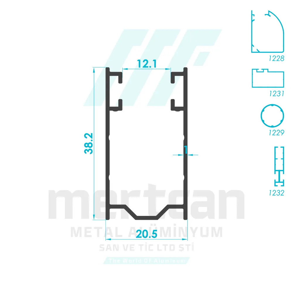 Roller Fly Screen Mullion Profile 1