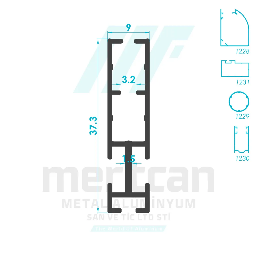 Roller Fly Screen Bottom Piece Profile 1