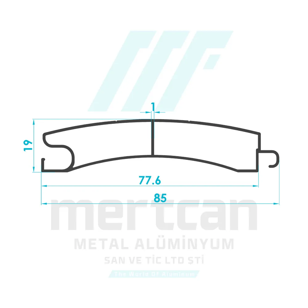 78mm Roller Shutter Panel Profile