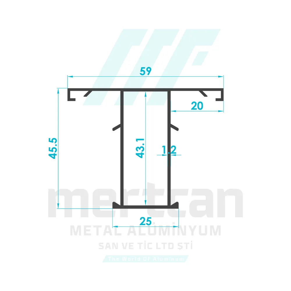 Aldoks Narrow Series Mullion Profile