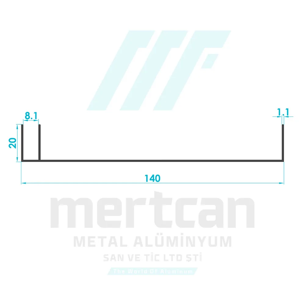 140mm Single Channel Advertising Profile
