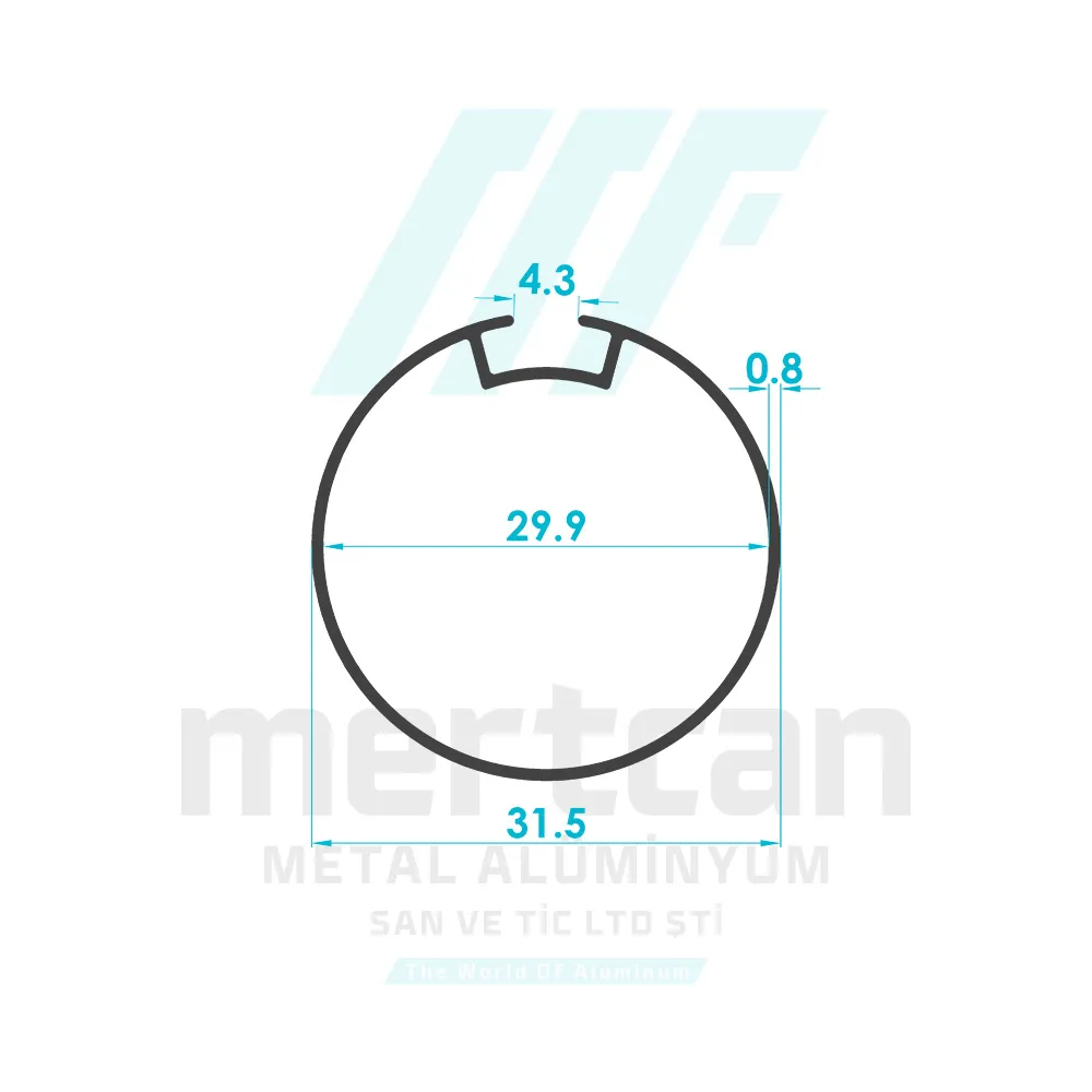 Aluminum Roller Blind Tube Profile