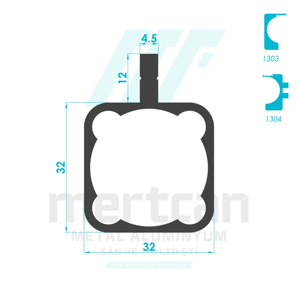 Handrail Laundry Rack Profile - 1-C