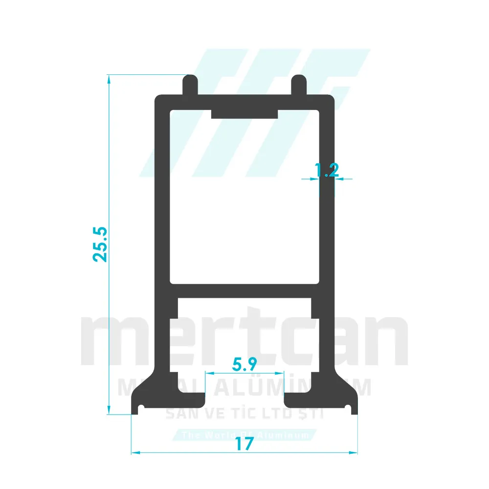 Shower Cabin Rear Fixed Profile