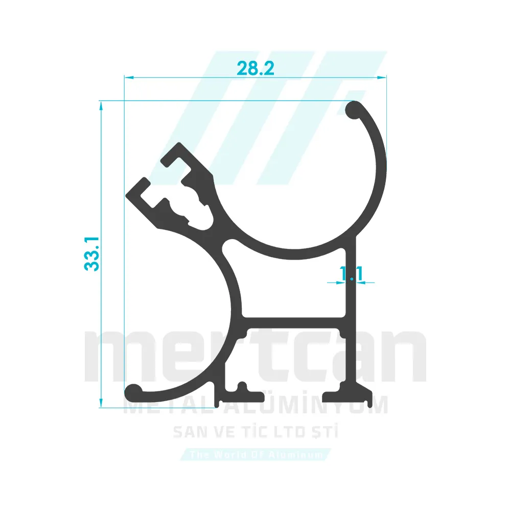 Shower Cabin Corner Beam Upright Profile