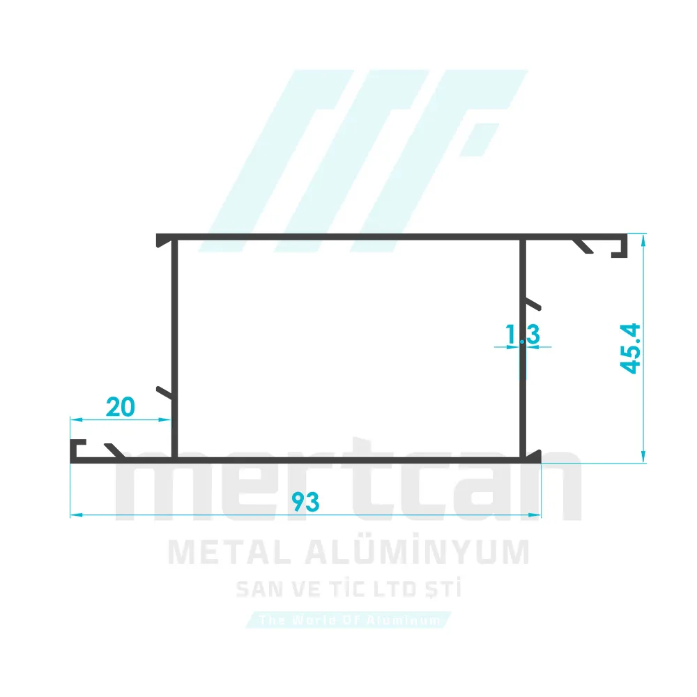 Aldoks Wide Series Sash - Door Profile
