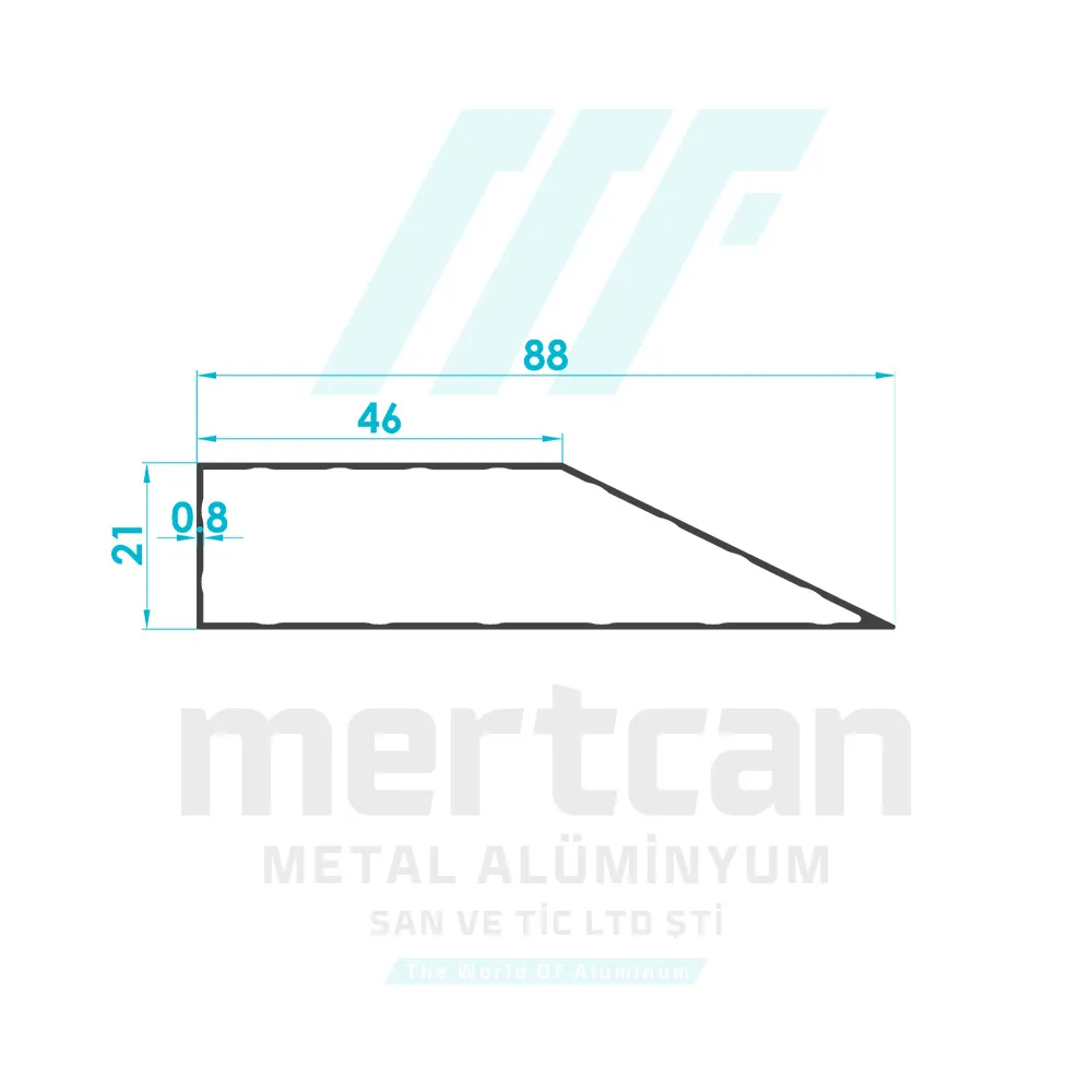 21x88 Single Sided Screed Profile