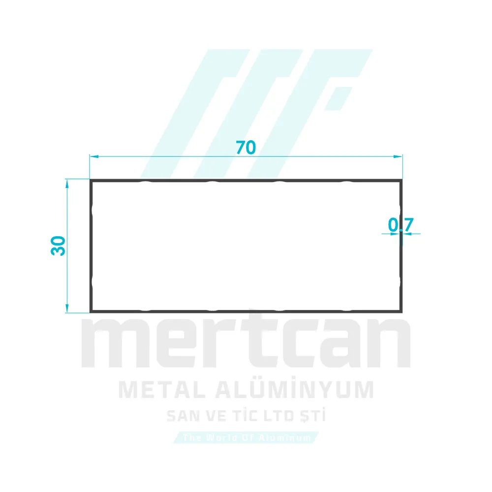 30x70 Rectangular Box Screed Profile