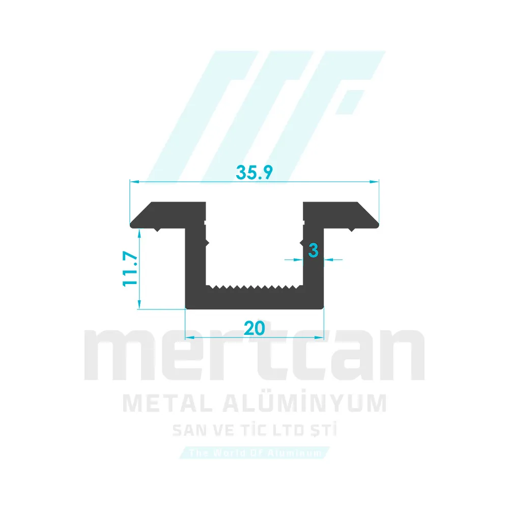 Solar System 20mm Mid Clamp Profile