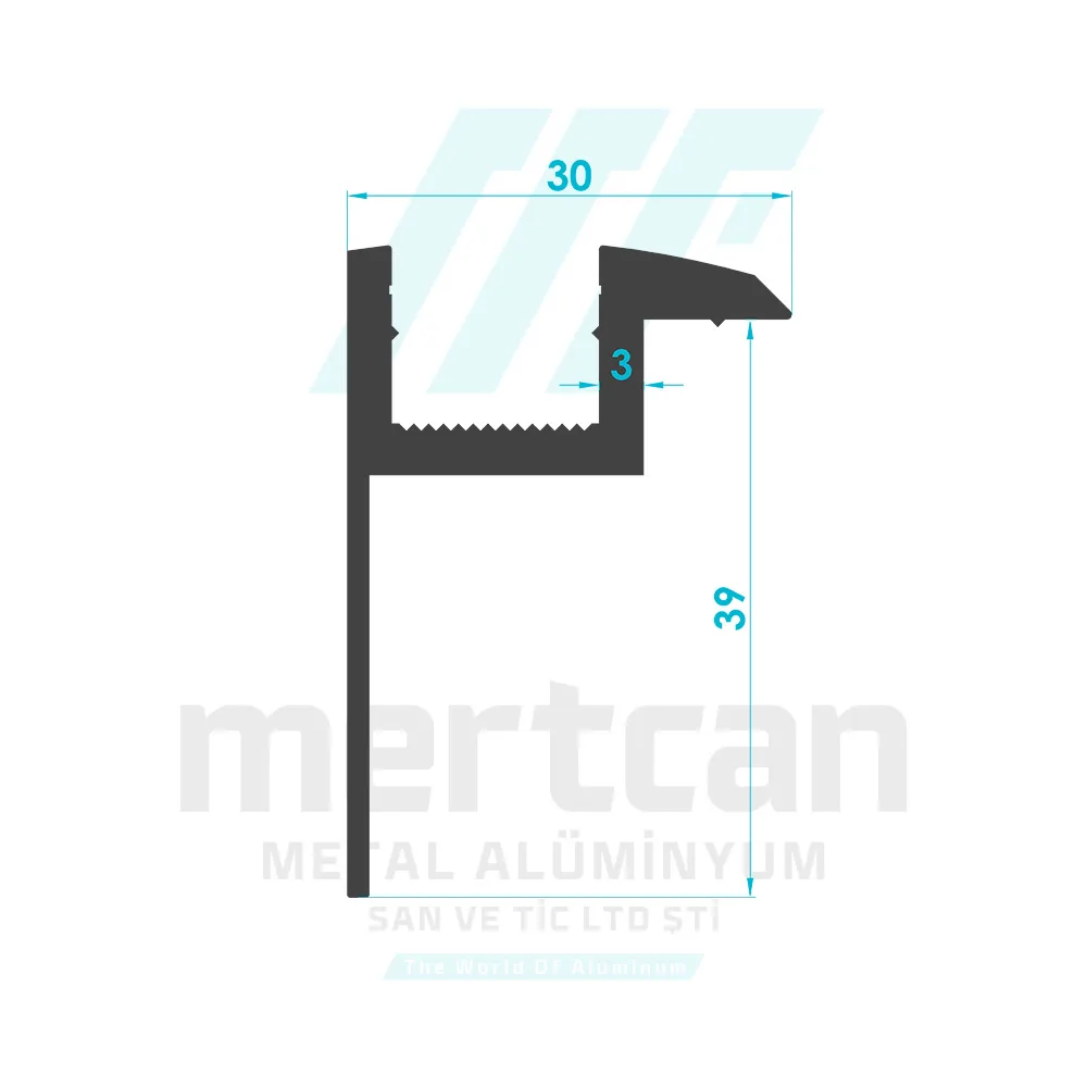 Solar System 40mm End Clamp Profile