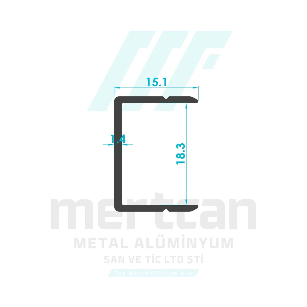 Chipboard-MDF Furniture Handle Counter Profile