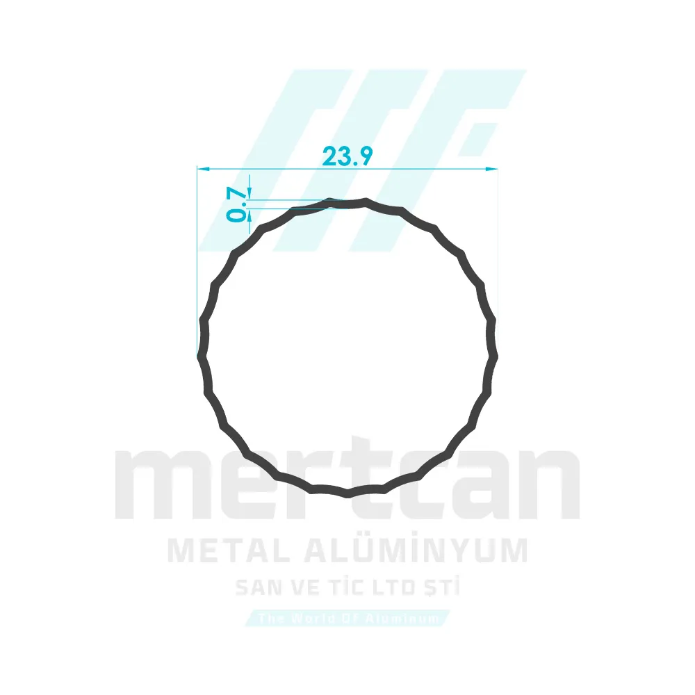 Round Serrated Hanger Profile (24mm)