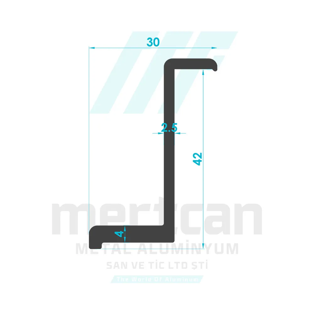 Solar System 42mm End Clamp Profile