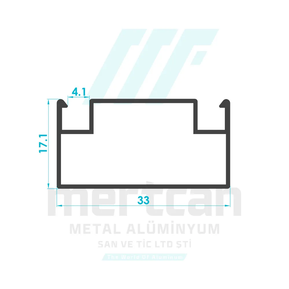 17x25 Hinged Fly Screen Mullion Profile (0.8mm)