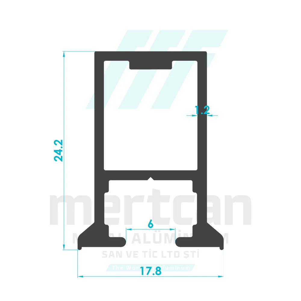Shower Cabin Rear Fixed Profile