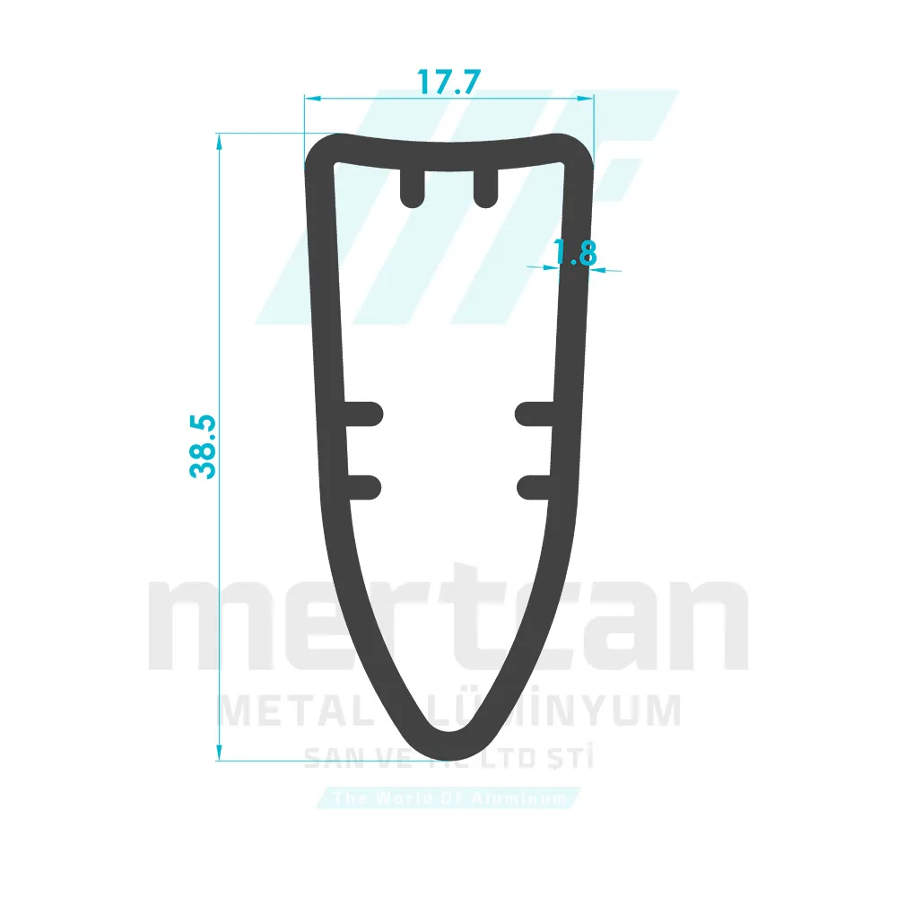 Zebra Blind Bottom Rail Profile