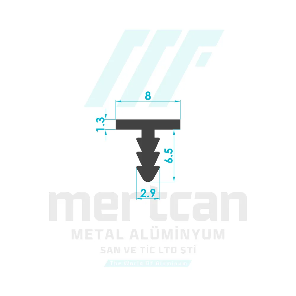 Chipboard-MDF Edge/End Profile (8mm)