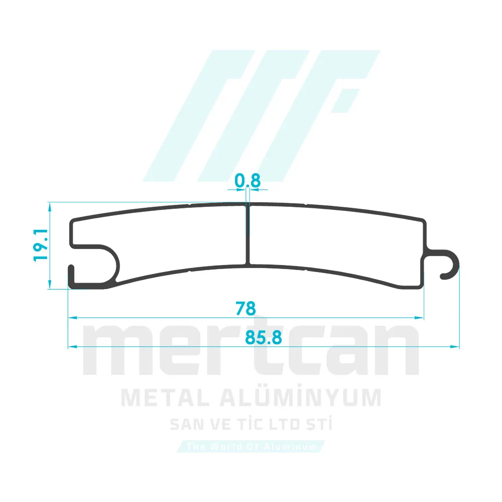 78mm Roller Shutter Panel Profile