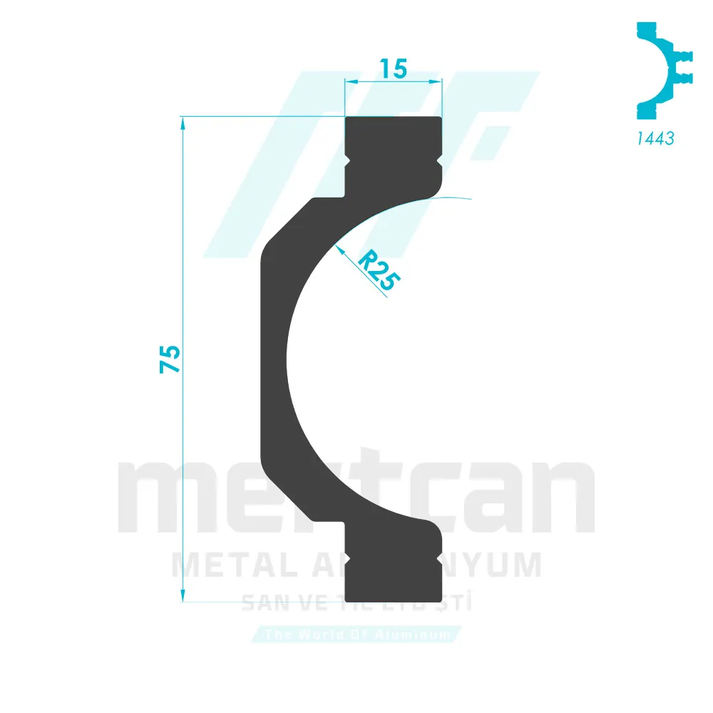 Round Handrail Laundry Rack Profile - 2-B
