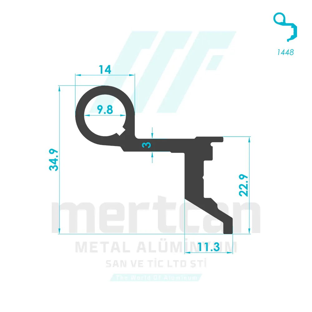 Miscellaneous Hinge Profile - 1447