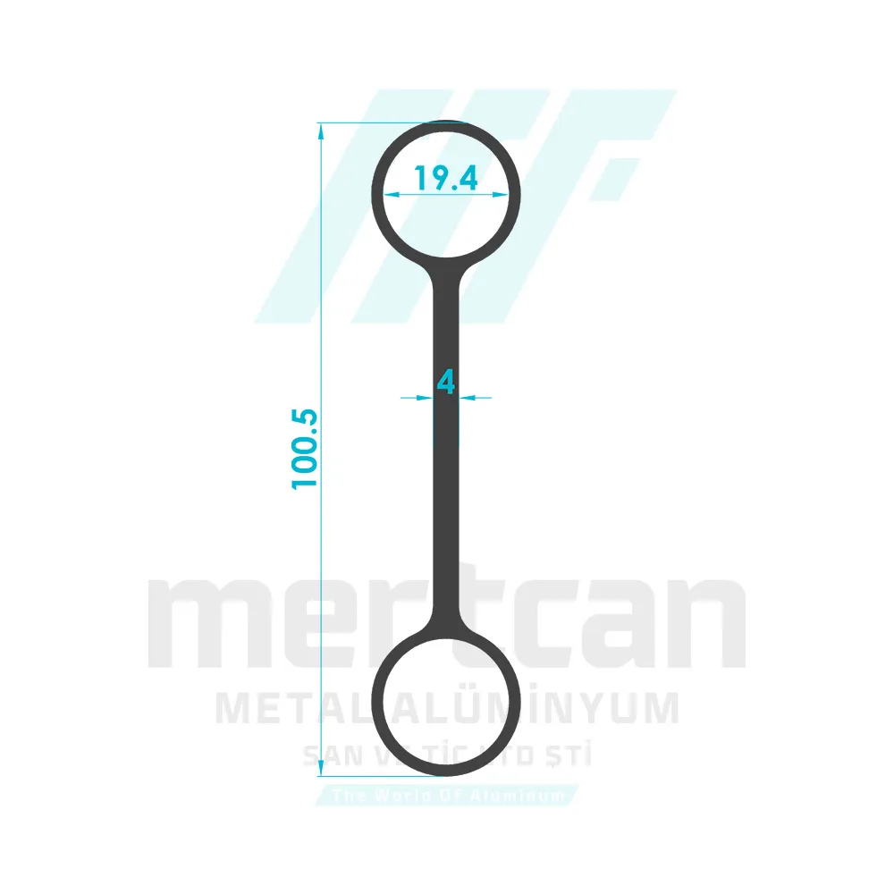 Double Sided Spring Door Hinge Profile - Frame (Cowboy Hinge) 2-B