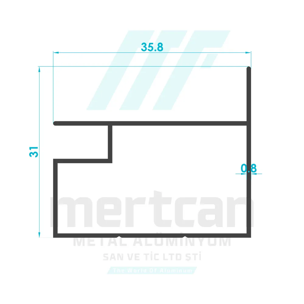 Shower Cabin Inner Rail Profile